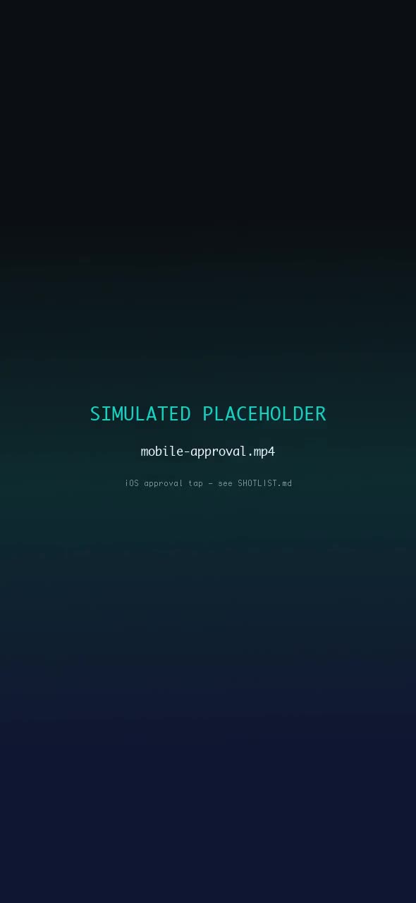 A Glueprint permission request on a phone, showing the code diff with allow and deny actions
