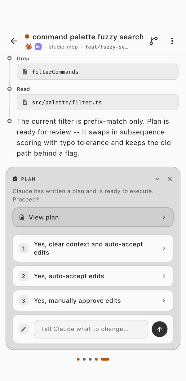 Claude has written a plan and is ready to execute, with View plan and three ways to proceed.